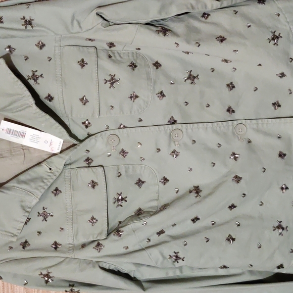 Chico's Beaded Utility Jacket NWT Size Small/4: (Chico's 0) - Picture 10 of 12